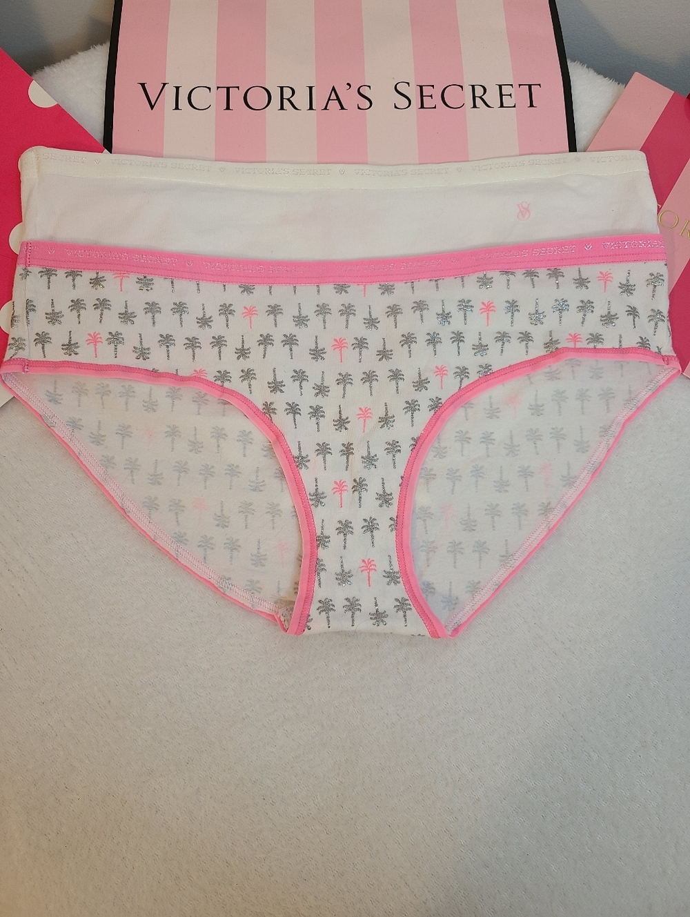 Y2K Victoria's Secret 2pk Signature Cotton Classic Hiphugger Panties Size Lg